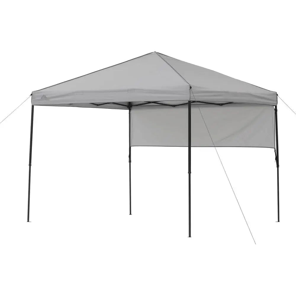 Instant Gray Canopy 8' x 10' Outdoor Shade UV 50  Vent Carry Bag Easy Transport Storage Mesh Pocket Roof Height 112" Tailgate