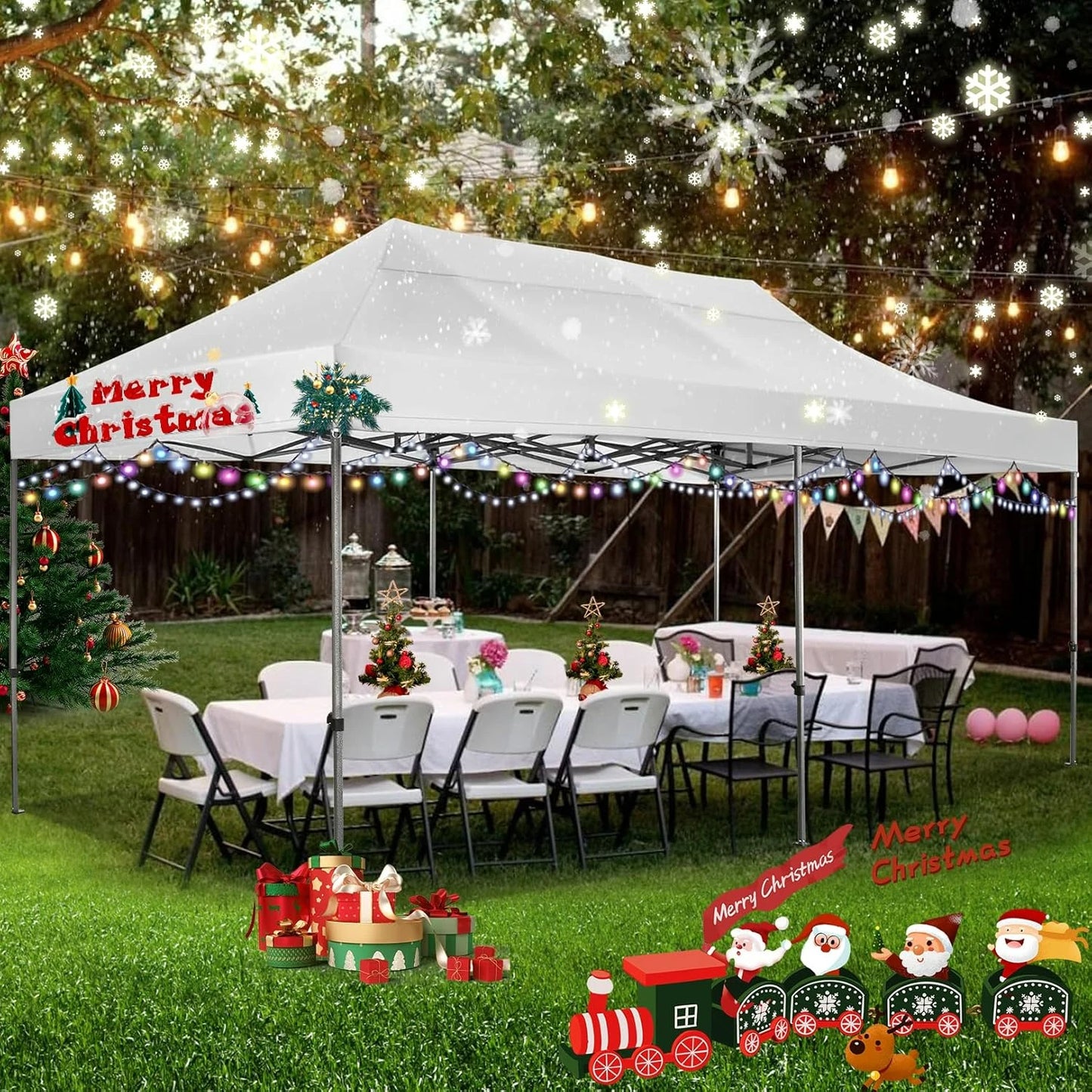 Canopy Tent, Without Sidewall Commercial Outdoor Canopy Wedding Party Tents for Parties All Season Wind & Waterproof Gazebo