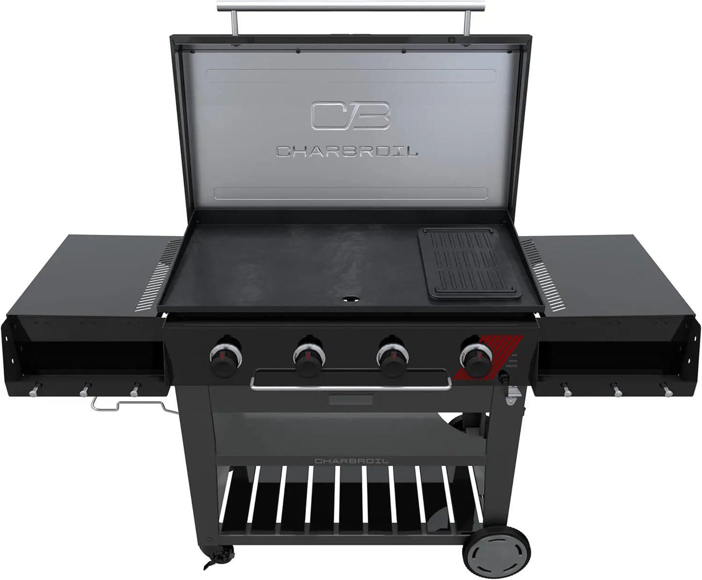 36" Performance Series™ Deluxe Propane Gas Griddle with Cart 4 Burner Flat Top Grill, Black 463285924