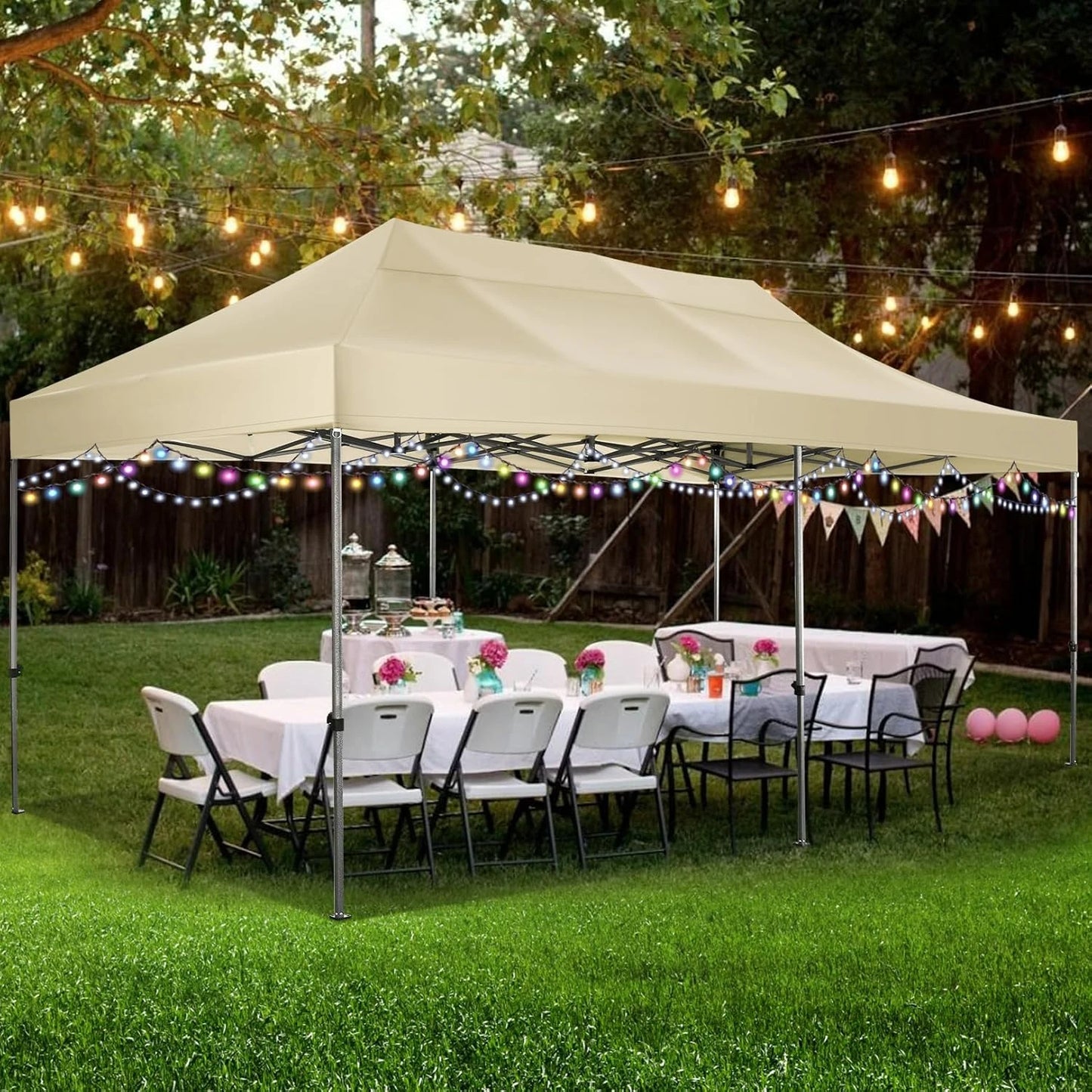 Canopy Tent, Without Sidewall Commercial Outdoor Canopy Wedding Party Tents for Parties All Season Wind & Waterproof Gazebo