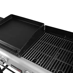 Royal Gourmet 4-Burner Portable Gas Grill and Griddle Combo with Cover, 48,000 , Propane Griddle Grill Combo for